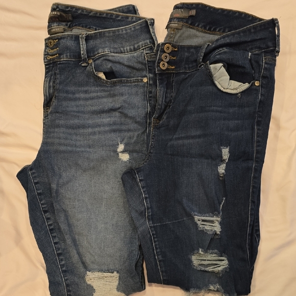 torrid Denim - Set Of 2 Torrid Dark and Light Blue Distressed Jeans
